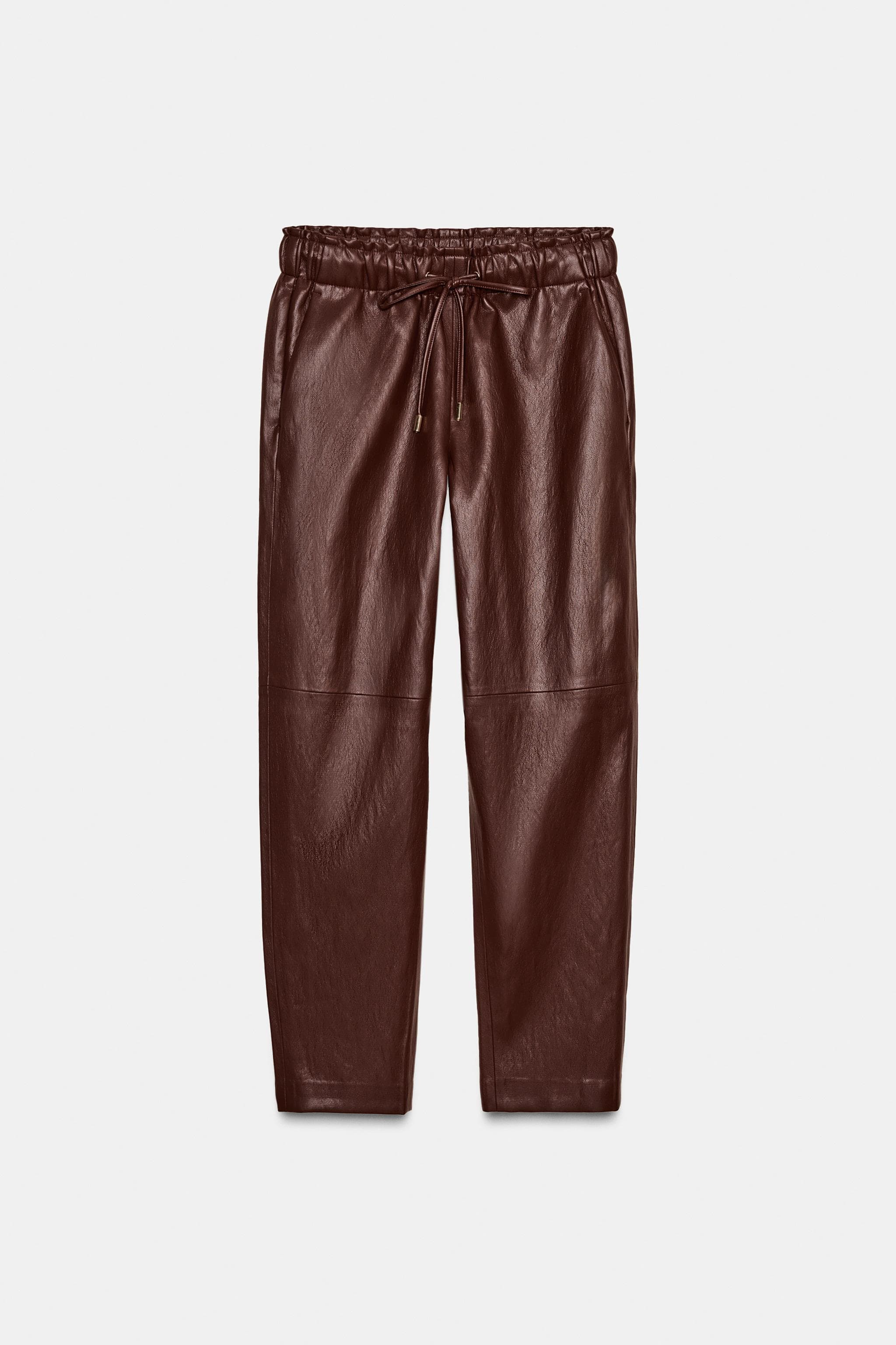 Pant cuero bordo